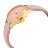 Gucci G Timeless Quartz Pink Dial Pink Leather Strap Watch For Women - YA1265005 Authentic Buy Shop Now