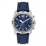 Guess Commander Blue Dial Blue Rubber Strap Watch for Men - GW0211G1 Authentic Buy Shop Now