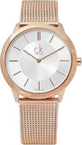 Calvin Klein Minimal White Dial Rose Gold Mesh Bracelet Watch for Women - K3M22626 Authentic Buy Shop Now