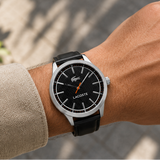 Lacoste Edmonton Black Dial Black Leather Strap Watch for Men - 2010888 Authentic Buy Shop Now