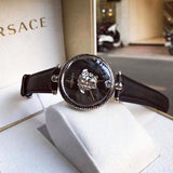 Versace Palazzo Empire Black Dial Black Leather Strap Watch for Women - VCO050017 Authentic Buy Shop Now