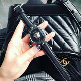 Versace Palazzo Empire Black Dial Black Leather Strap Watch for Women - VCO060017 Authentic Buy Shop Now
