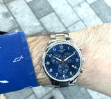 Tissot T Sport Chrono XL Classic Blue Dial Silver Steel Strap Watch For Men - T116.617.11.047.01 Authentic Buy Shop Now