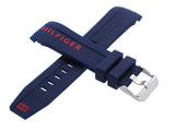 Tommy Hilfiger Nolan Chronograph Blue Dial Blue Rubber Strap Watch for Men - 1791142 Authentic Buy Shop Now
