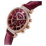 Swarovski Passage Chrono Red Dial Red Leather Strap Watch for Women - 5580345 Authentic Buy Shop Now