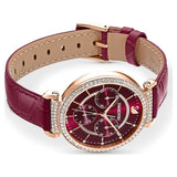Swarovski Passage Chrono Red Dial Red Leather Strap Watch for Women - 5580345 Authentic Buy Shop Now