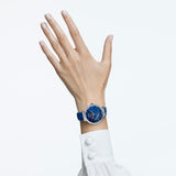 Swarovski Passage Moon Phase Blue Dial Blue Leather Strap Watch for Women - 5613320 Authentic Buy Shop Now