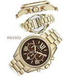 Michael Kors Bradshaw Brown Dial Gold Steel Strap Watch for Women - MK5502 Authentic Buy Shop Now
