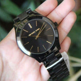 Michael Kors Slim Runway Black Dial Black Stainless Steel Strap Watch for Women - MK3221 Authentic Buy Shop Now