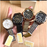 Michael Kors Lexington Chronograph Black Dial Black Steel Strap Watch for Men - MK8320 Authentic Buy Shop Now