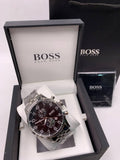 Hugo Boss Aeroliner Black Dial Silver Steel Strap Watch for Men - 1513181 Authentic Buy Shop Now