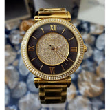 Michael Kors Catlin Black Dial Gold Steel Strap Watch for Women - MK3338 Authentic Buy Shop Now
