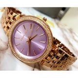 Michael Kors Darci Purple Dial Rose Gold Steel Strap Watch for Women - MK3400 Authentic Buy Shop Now