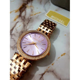 Michael Kors Darci Purple Dial Rose Gold Steel Strap Watch for Women - MK3400 Authentic Buy Shop Now