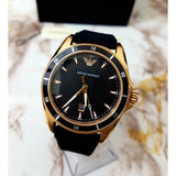 Emporio Armani Sport Quartz Black Dial Black Rubber Strap Watch For Men - AR11101 Authentic Buy Shop Now