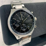 Hugo Boss Grand Prix Black Dial Silver Steel Strap Watch for Men - 1513477 Authentic Buy Shop Now