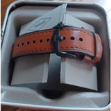 Fossil Goodwin Luggage Chronograph Black Dial Brown Leather Strap Watch for Men - FS5501 Authentic Buy Shop Now