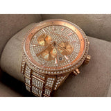 Michael Kors Ritz Three-Hand Glitz Rose Gold Dial Rose Gold Steel Strap Watch for Women - MK6748 Authentic Buy Shop Now