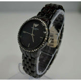 Emporio Armani Crystal Ceramica Black Dial Black Steel Strap Watch For Women - AR1478 Authentic Buy Shop Now