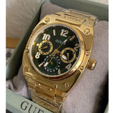 Guess Trend Analog Green Dial Gold Steel Strap Watch For Men - GW0624G2 Authentic Buy Shop Now