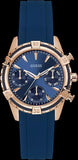 Guess Analog Quartz Blue Dial Blue Rubber Strap Watch For Women - W0562L3 Authentic Buy Shop Now