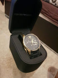 Emporio Armani Sportivo Quartz Black Dial Black Steel Strap Watch For Men - AR8023 Authentic Buy Shop Now