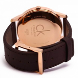Calvin Klein City Chronograph Brown Dial Brown Leather Strap Watch for Men - K2G2G6G3 Authentic Buy Shop Now