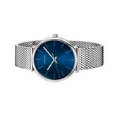 Calvin Klein High Noon Quartz Blue Dial Silver Mesh Bracelet Watch for Men - K8M2112N Authentic Buy Shop Now