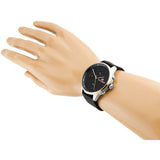 Tommy Hilfiger Chase Chronograph Quartz Grey Dial Black Leather Strap Watch For Men - 1791488 Authentic Buy Shop Now