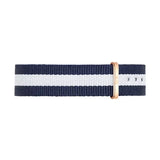 Daniel Wellington Classy Glasgow White Dial Two Tone Nylon Strap Watch For Women - DW00100078 Authentic Buy Shop Now