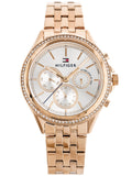 Tommy Hilfiger Ari Diamonds Silver Dial Rose Gold Steel Strap Watch for Women - 1781978 Authentic Buy Shop Now