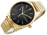 Tommy Hilfiger Brooke Black Dial Gold Steel Strap Watch for Women - 1782019 Authentic Buy Shop Now