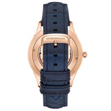 Emporio Armani Classic Silver Dial Blue Leather Strap Watch For Men - AR11131 Authentic Buy Shop Now