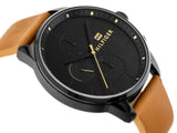 Tommy Hilfiger James Quartz Black Dial Brown Leather Strap Watch For Men - 1791486 Authentic Buy Shop Now