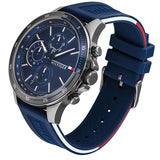 Tommy Hilfiger Bank Blue Dial Blue Rubber Strap Watch for Men - 1791721 Authentic Buy Shop Now