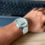 Tommy Hilfiger Digital Silver Dial White Silicone Strap Watch For Men - 1791764 Authentic Buy Shop Now