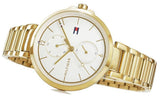 Tommy Hilfiger Angela White Dial Gold Steel Strap Watch for Women - 1782128 Authentic Buy Shop Now