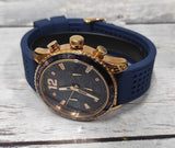 Guess Fleet Blue Dial Blue Rubber Strap Watch for Men - W0971G3 Authentic Buy Shop Now
