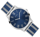 Guess Richmond Blue Dial Two Tone Mesh Bracelet Watch for Men - W1179G1 Authentic Buy Shop Now