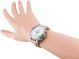 Fossil Boyfriend Chronograph White Dial Brown Leather Strap Watch for Women - ES3625 Authentic Buy Shop Now