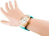 Guess Jet Setter White Dial Turquoise Silicone Strap Watch For Women - W0564L3 Authentic Buy Shop Now