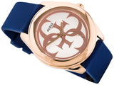 Guess G Twist White Dial Blue Silicone Strap Watch For Women - W0911L6 Authentic Buy Shop Now