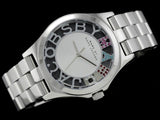 Marc Jacobs Henry Skeleton Silver Dial Silver Steel Strap Watch for Women - MBM3262 Authentic Buy Shop Now