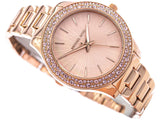 Michael Kors Lilane Quartz Rose Gold Dial Rose Gold Steel Strap Watch For Women - MK1068 Authentic Buy Shop Now
