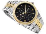 Tommy Hilfiger Monica Chronograph Black Dial Two Tone Steel Strap Watch For Women - 1782591 Authentic Buy Shop Now