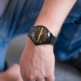Armani Exchange Hampton Chronograph Black Dial Black Steel Strap Watch For Men - AX2413 Authentic Buy Shop Now