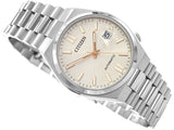 Citizen Tsuyosa Automatic Oatmeal White Dial Silver Steel Strap Watch For Men - NJ0151-88W Authentic Buy Shop Now