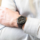 Emporio Armani Paolo Chronograph Black Dial Brown Leather Strap Watch For Men - AR11549 Authentic Buy Shop Now