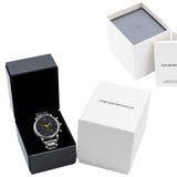 Emporio Armani Luigi Chronograph Skeleton Blue Dial Silver Steel Strap Watch For Men - AR60036 Authentic Buy Shop Now