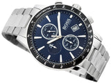 Hugo Boss Rafale Quartz Blue Dial Silver Steel Strap Watch for Men - 1513510 Authentic Buy Shop Now